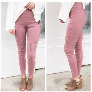 Mauve Ankle Zip Moto Jeggings | NWOT